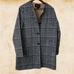 Nanette Lepore Wool Houndstooth Coat
